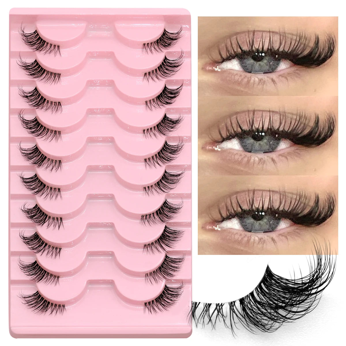 GROINNEYA Luxe Wimpers – De Perfecte Natuurlijke Look met Eenvoudige Brengwijze