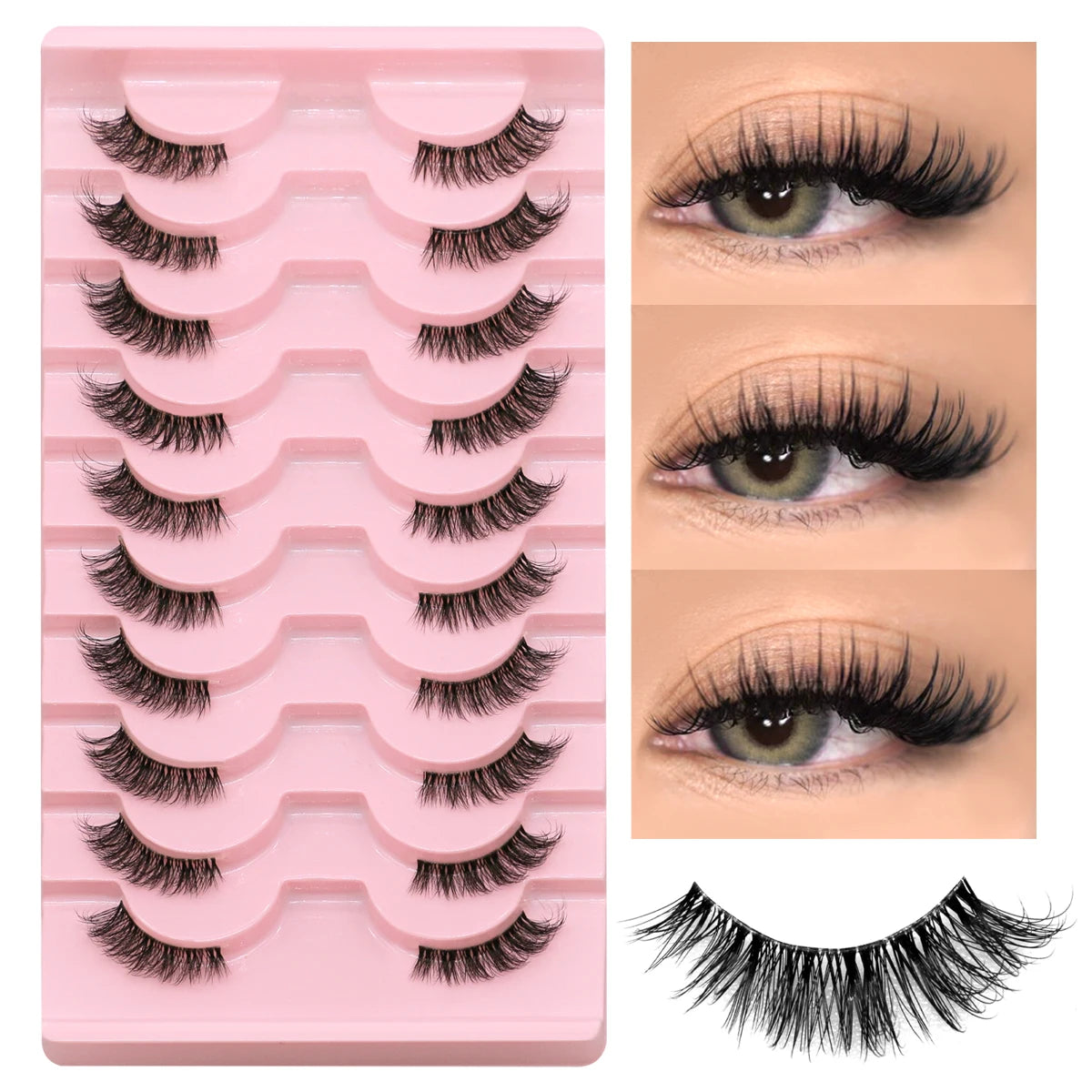 GROINNEYA Luxe Wimpers – De Perfecte Natuurlijke Look met Eenvoudige Brengwijze
